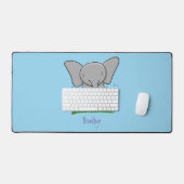 Belle adorable dessin d'éléphant bébé (Clavier et souris)