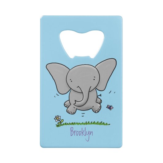 Belle adorable dessin d'éléphant bébé (Dos)