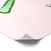 Belle affiche avec une rose rose (Coin)
