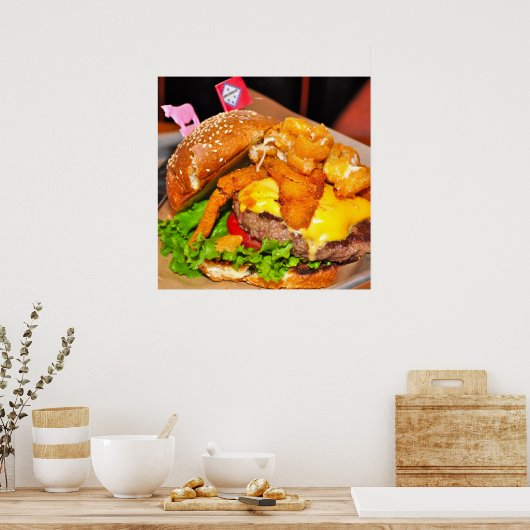 Belle affiche Cheeseburger (Cuisine)