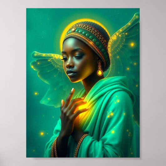 Belle affiche d'ange lumineux (Devant)