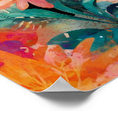 Belle affiche d'art floral tonique (Coin)