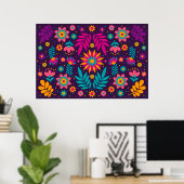 Belle affiche d'art populaire coloré (Bureau à domicile)