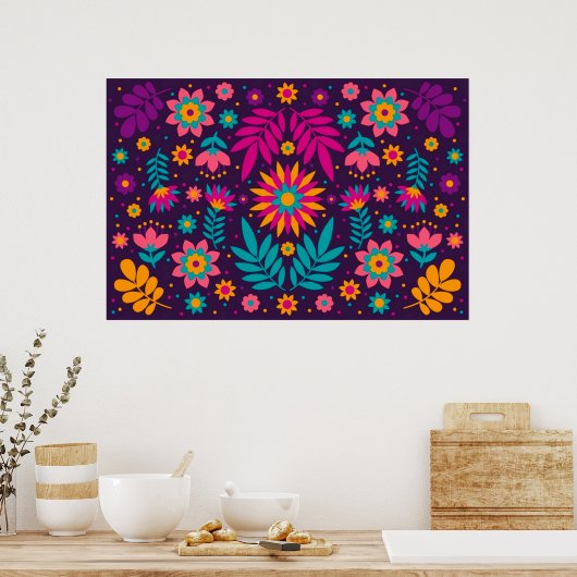 Belle affiche d'art populaire coloré (Cuisine)