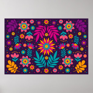 Belle affiche d'art populaire coloré