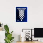 Belle affiche de bijoux Art Déco. (Bleu) (Bureau à domicile)