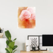 Belle affiche de Bouquet de Peony Blushing (Bureau à domicile)
