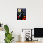 Belle affiche de chat Halloween (Bureau à domicile)