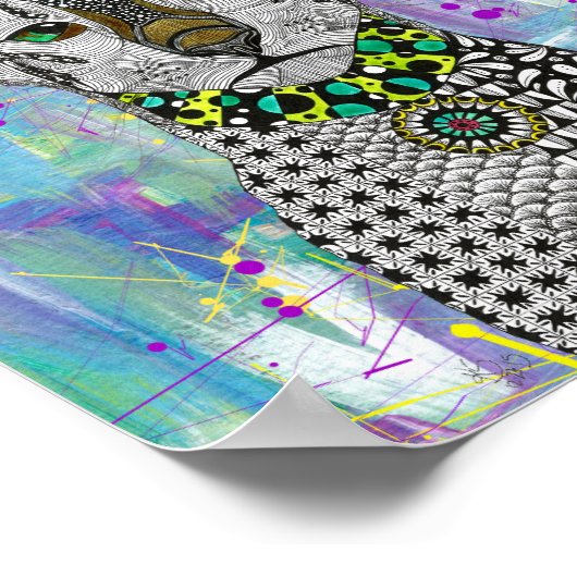 Belle affiche de chat Oriental Shorthair (Coin)