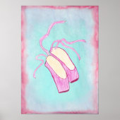 Belle affiche de chaussures de ballet (Devant)