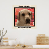 Belle affiche de chien de repérage de Labrador jau (Cuisine)