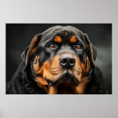 Belle affiche de chien Rottweiler (Devant)