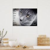 Belle affiche de citation de chat - Motivational (Cuisine)