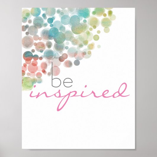 belle affiche de citation motivante être inspiré (Devant)