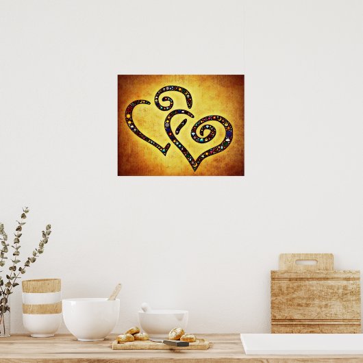 Belle affiche de coeur (Cuisine)