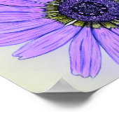 Belle affiche de design de fleurs dessinée à la ma (Coin)