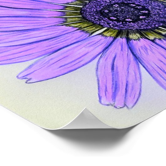 Belle affiche de design de fleurs dessinée à la ma (Coin)