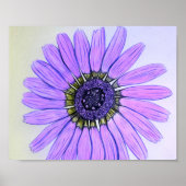 Belle affiche de design de fleurs dessinée à la ma (Devant)