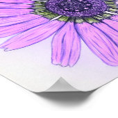 Belle affiche de design de fleurs dessinée à la ma (Coin)