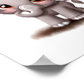 Belle affiche de dessin d'éléphant pour bébé (Coin)