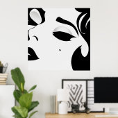 Belle affiche de femme (Bureau à domicile)