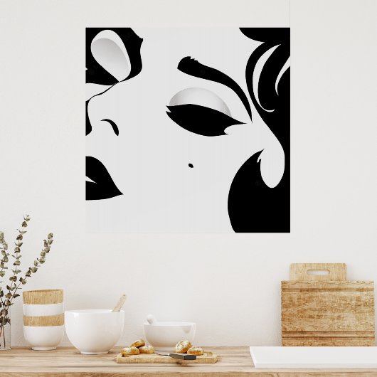 Belle affiche de femme (Cuisine)