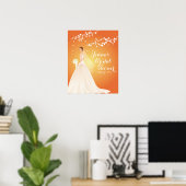 Belle affiche de Fête des mariées de mariée chic (Bureau à domicile)