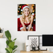 Belle affiche de fille de Noël (Bureau à domicile)