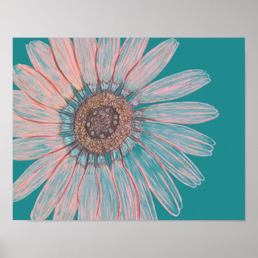 Belle affiche de fleurs croisées à la main (Devant)