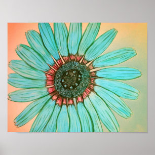 Belle affiche de fleurs croisées à la main