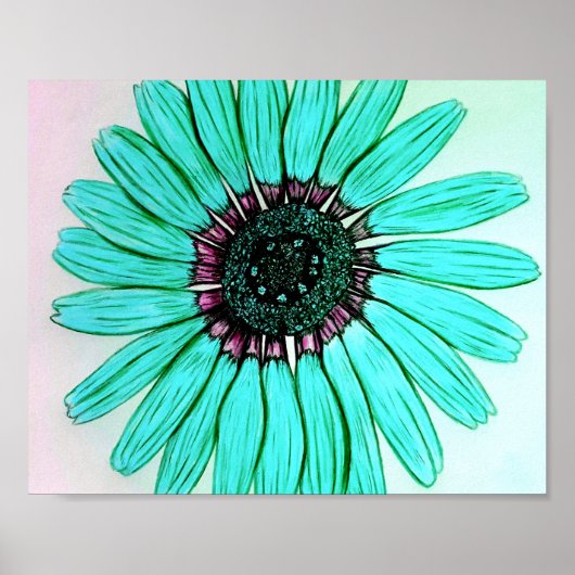 Belle affiche de fleurs dessinée à la main (Devant)