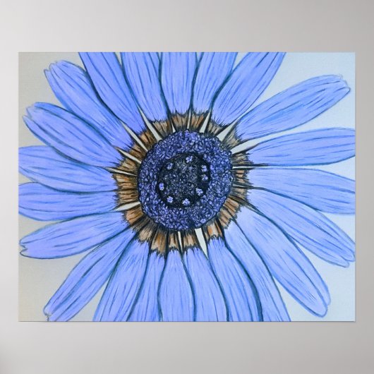 Belle affiche de fleurs dessinée à la main (Devant)