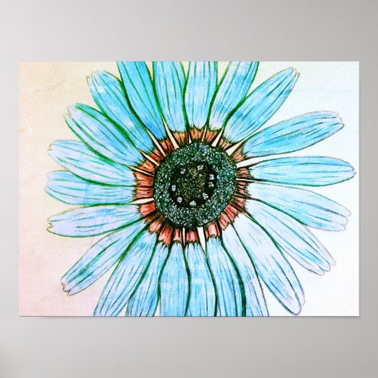 Belle affiche de fleurs dessinée à la main (Devant)
