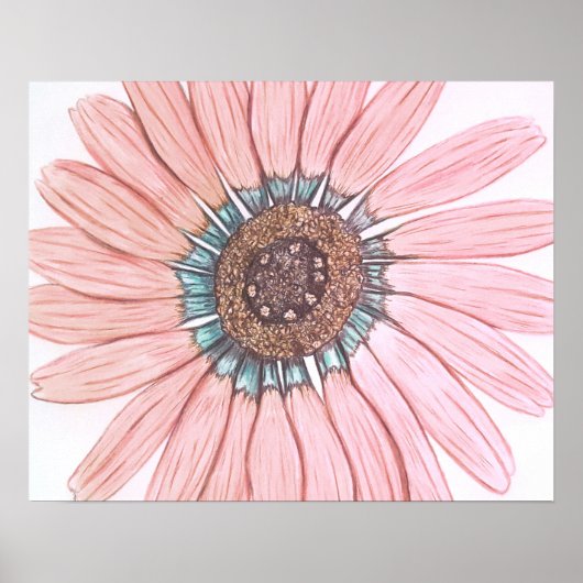 Belle affiche de fleurs dessinée à la main (Devant)