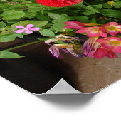 Belle affiche de jardin de fleurs de printemps Ran (Coin)