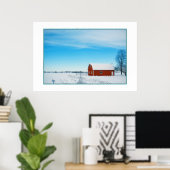Belle affiche de la ferme d'hiver (Bureau à domicile)