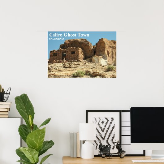 Belle affiche de la ville de Calico Ghost! (Bureau à domicile)