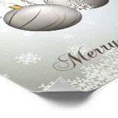 Belle affiche de Noël Argent (Coin)