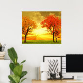 Belle affiche de paysage d'automne (Bureau à domicile)