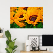 Belle affiche de peinture de tournesol en été (Bureau à domicile)