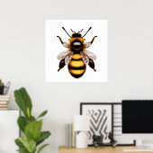 Belle Affiche de Portrait d'Abeille Naturelle (Bureau à domicile)