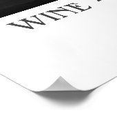 Belle affiche de vin noir & blanc couleur! (Coin)