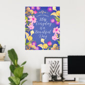 Belle affiche de violet de jour (Bureau à domicile)