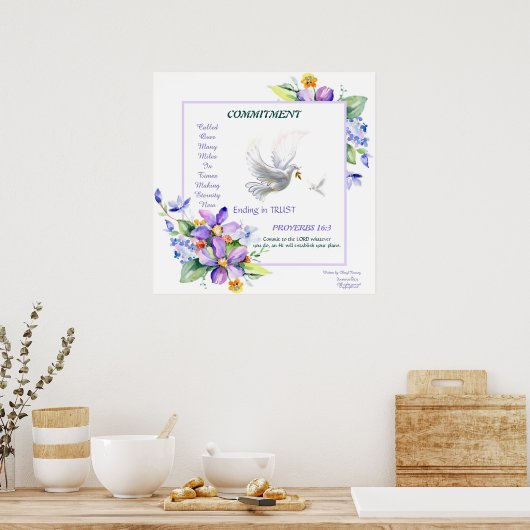 Belle affiche Delicate Dove Engagement (Cuisine)