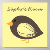 Belle affiche d'oiseaux colorée (Devant)