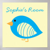 Belle affiche d'oiseaux colorée (Devant)