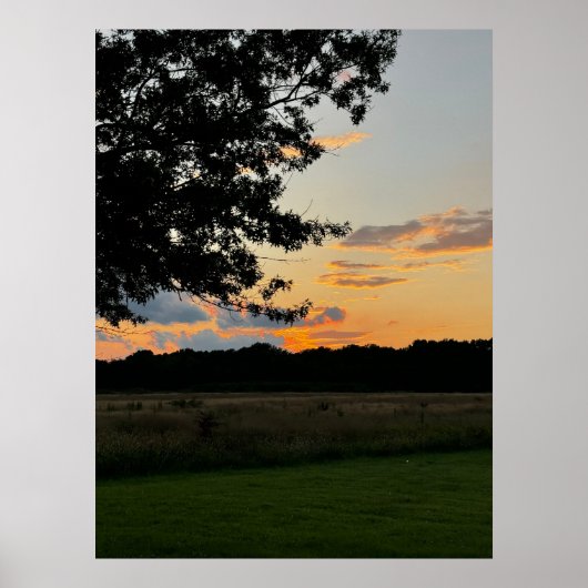 Belle affiche du coucher de soleil (Devant)
