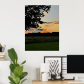 Belle affiche du coucher de soleil (Bureau à domicile)