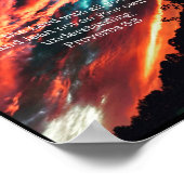 Belle affiche du verset de la bible au coucher du  (Coin)