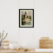 Belle affiche Fille Flapper (Cuisine)